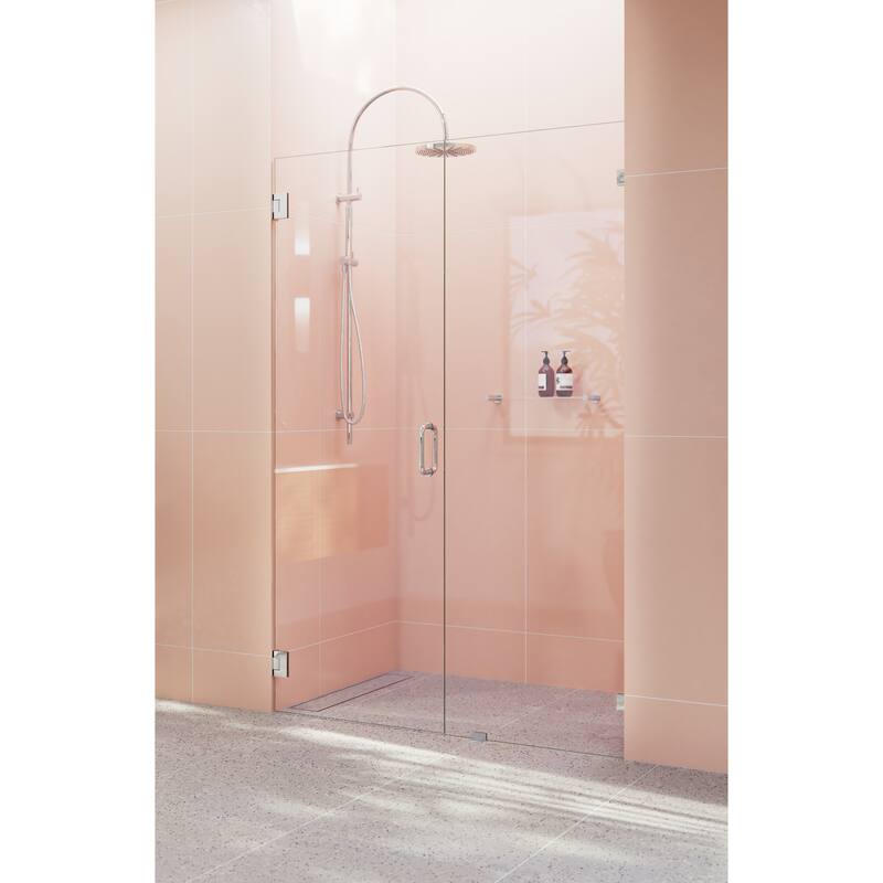 Glass Warehouse 78" x 45.75" Frameless Shower Door - Wall Hinge