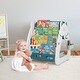 preview thumbnail 16 of 29, 3-In-1 Double Sided Magnetic Dry-Erase Board with Stool and Flipped Writing Desktop - 22" x 21.5" x 25"