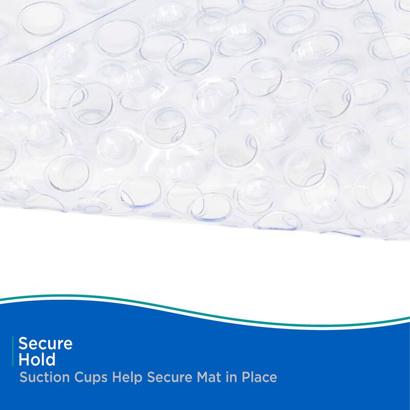Kenney Vinyl Bath, Shower, and Tub Mat, 14.5" W x 27" L