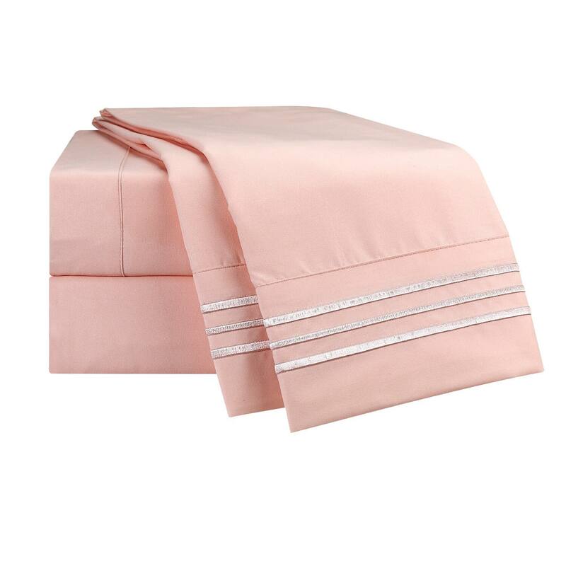 Clara Clark Premium 1800 Series Ultra-soft Deep Pocket Bed Sheet Set - Twin - Peach