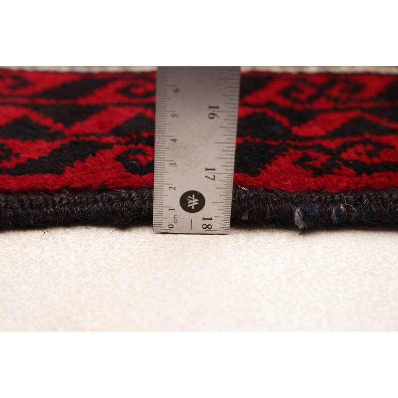 ECARPETGALLERY Hand-knotted Teimani Cream, Red Wool Rug - 3'3 x 6'1