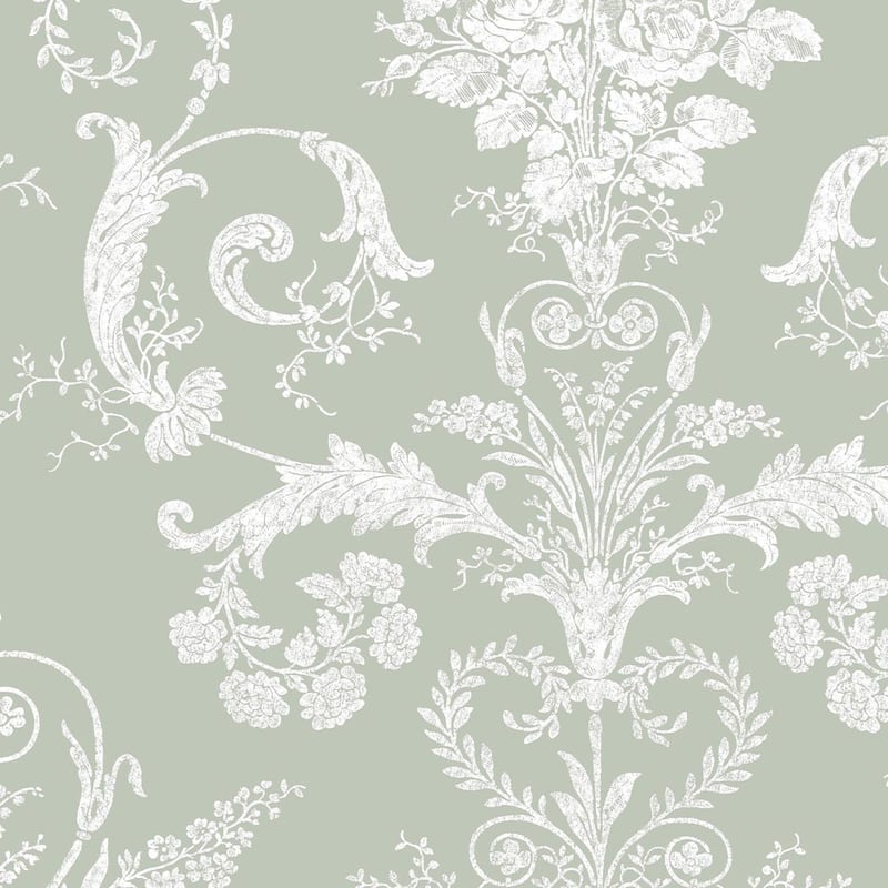 Laura Ashley Josette Sage Green Wallpaper