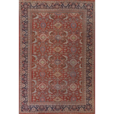 Pre-1900 Antique Mahal Persian Area Rug Handmade Wool Carpet - 7'11"x 11'2"