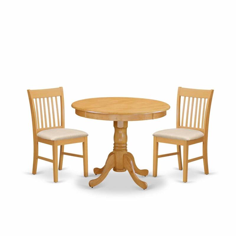 Small Kitchen Table Set 3 Piece - Round Dining Table with 4 Chairs