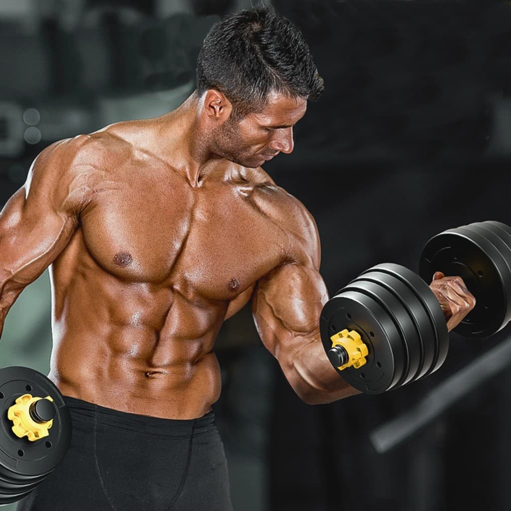 66Lb Adjustable Dumbbells Barbell Set, Weights Dumbbell with Connecting Rod