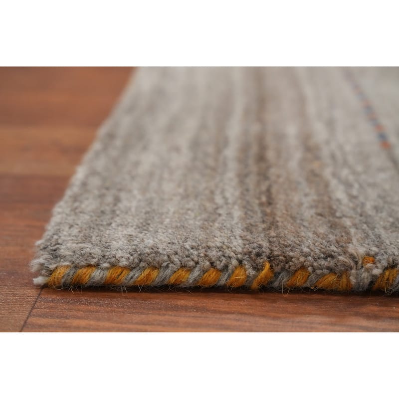 Hand Knotted Oriental 100% Wool Carpet Tribal Animal Pictorial Multi-Colored Gabbeh Area Rug - 7' 8'' X 4' 11''