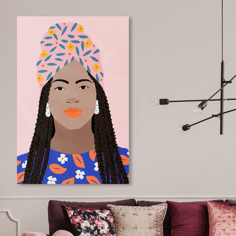 Wynwood Studio Fashion and Glam Contemporary Wrap Pink and Light Pink Modern & Contemporary Wall Art Canvas Print - 45 x 30