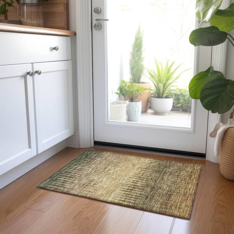 Machine Washable Indoor/ Outdoor Chantille Contemporary Ombre Rug