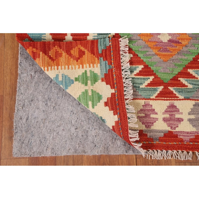 Reversible Southwestern Kilim Oriental Area Rug Flatweave Wool Carpet