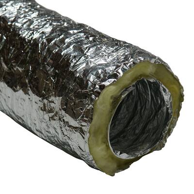 Rubber-Cal "HVAC Insulated-Flex Ducting" Ventilation Duct Hose - 4" ID by 25' - 4x300