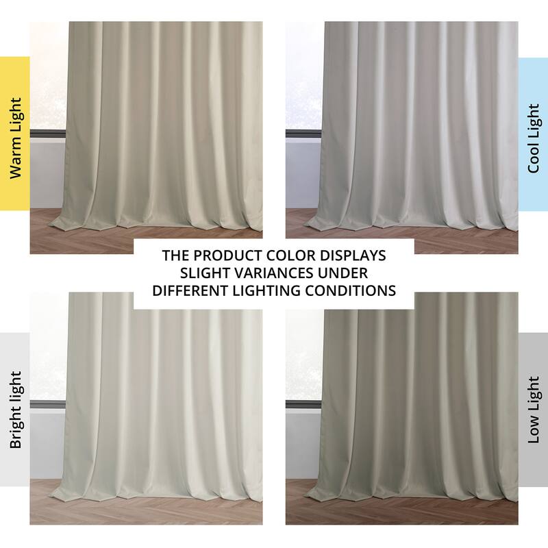 Exclusive Fabrics Basic Deluxe Velvet Room Darkening Curtain Pair - 2 Panels Window Curtains