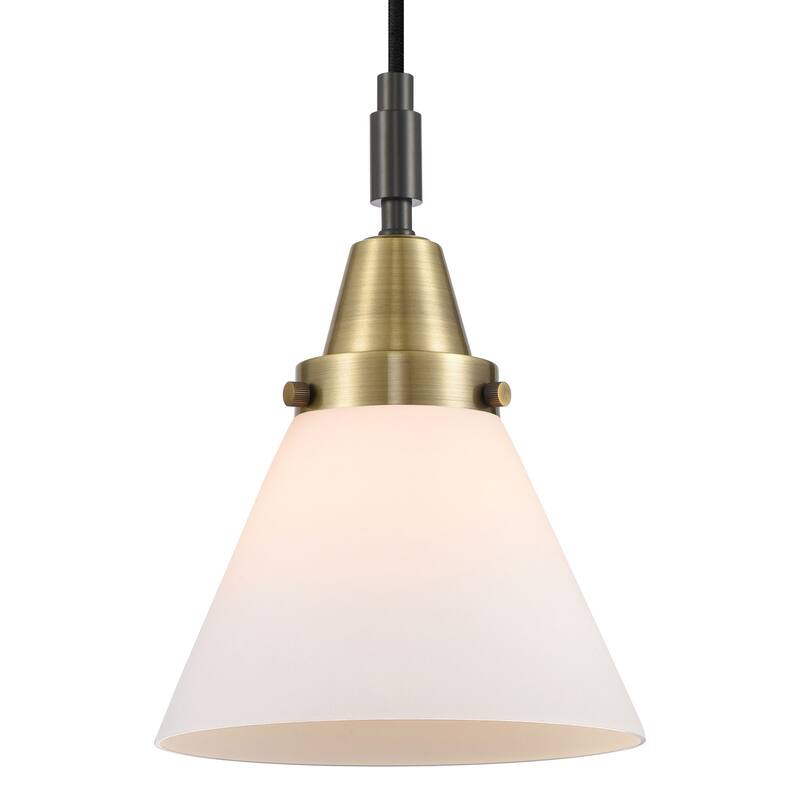 Innovations Lighting 447-1P-G41 Cone 8" Wide Mini Pendant with Matte - Black Antique Brass