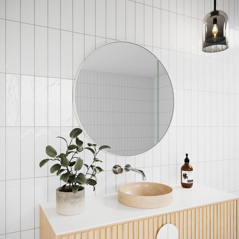 One Door Steel Frame Round Shape Medicine Cabinet