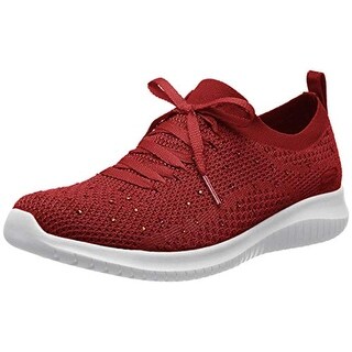 skechers ultra flex strolling out rhinestone slip on trainer