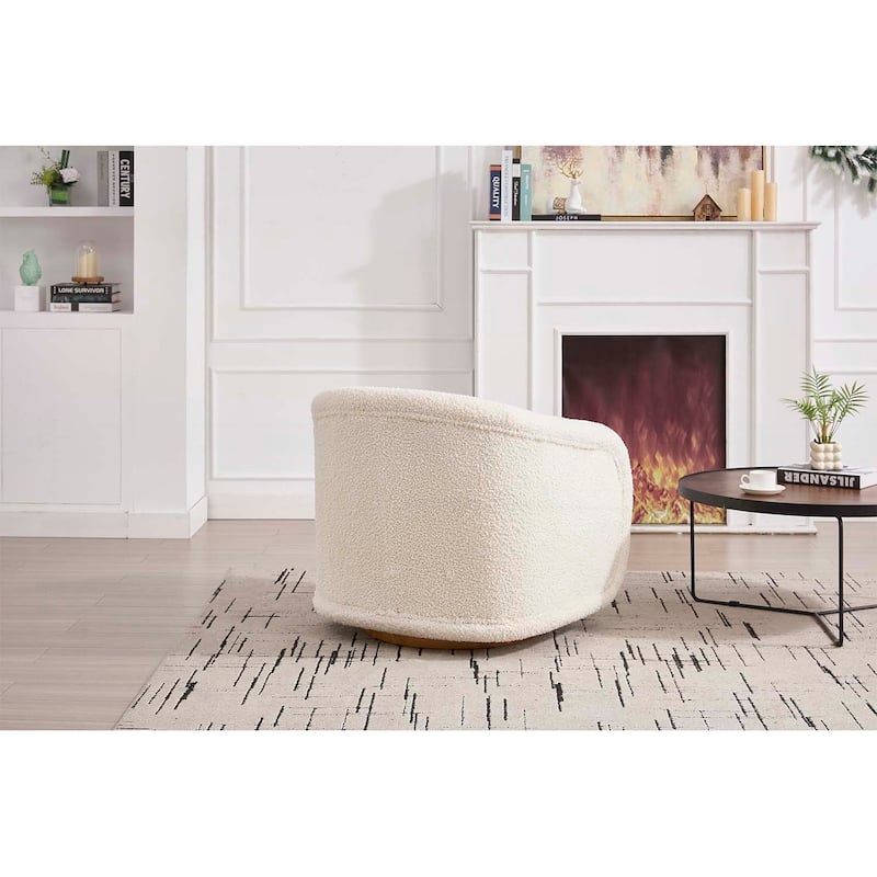 Comfy Pumpkin-Shaped Swivel Chair for Living Room,Bedroom,or Office