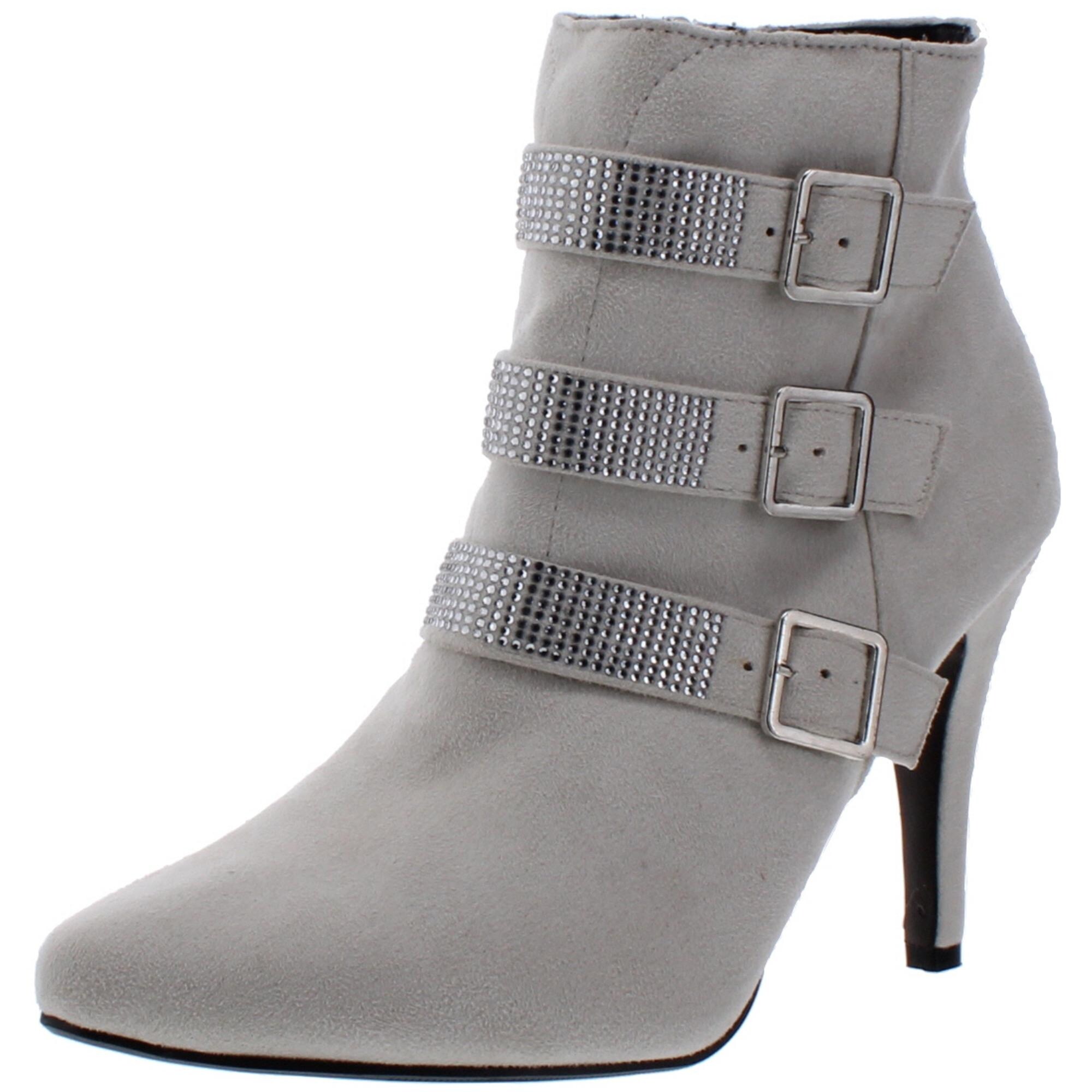 womens silver ankle boots