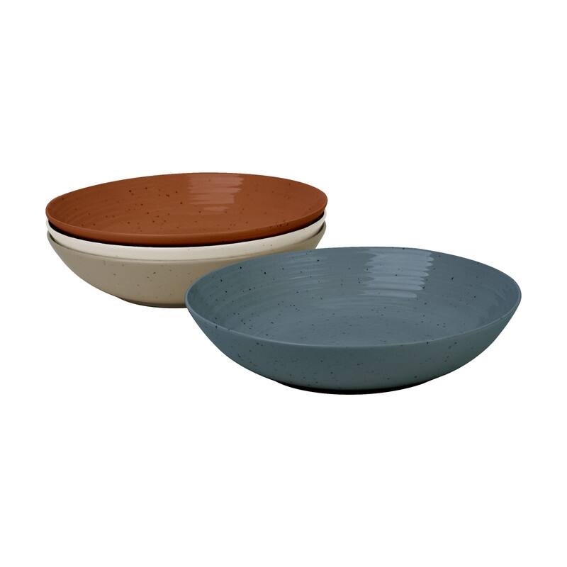Sango Siterra Painters Palette Mixed Set of 4 Dinner Bowls, Multicolor