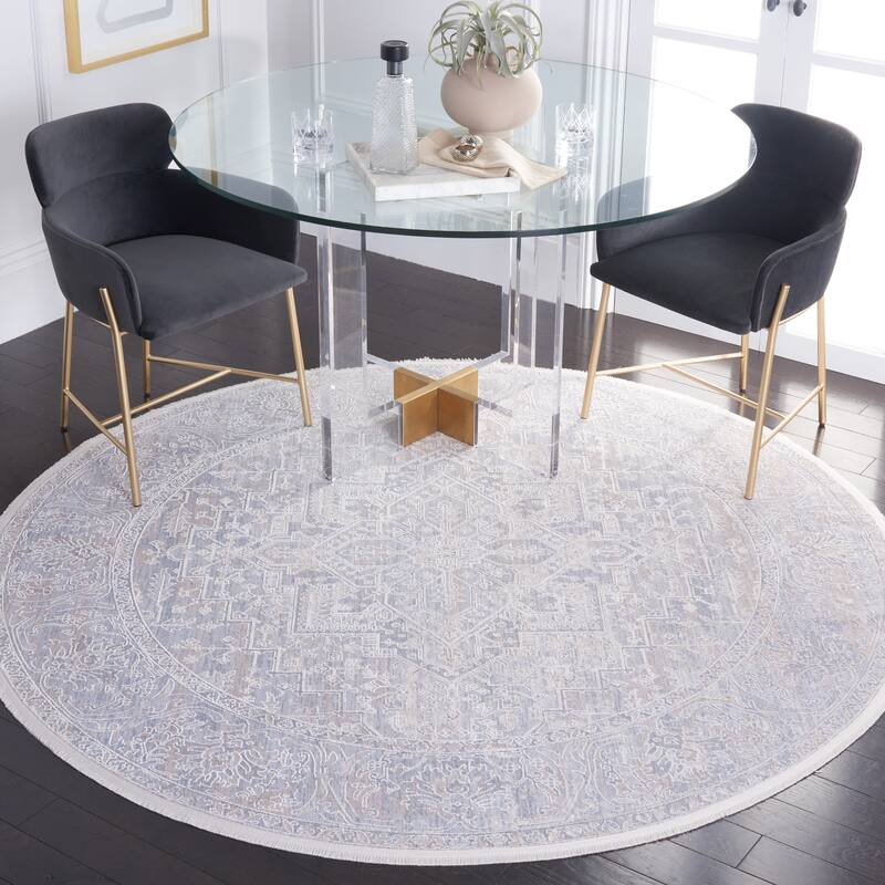 SAFAVIEH Marmara Orene Medallion Rug - 6'7" Round - Beige/Grey Blue