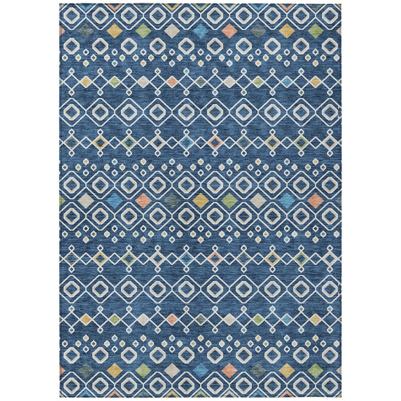 HomeRoots Geometric Modern Rectangle Outdoor Rug