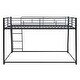 preview thumbnail 10 of 9, Full XL over Queen Metal Floor Bunk Bed, Black