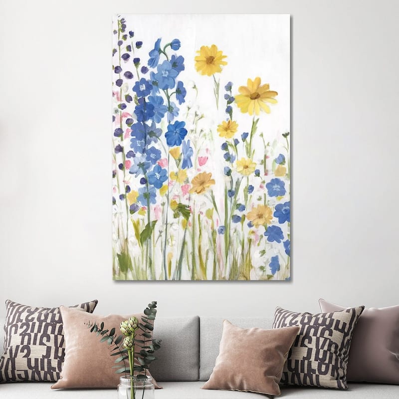 iCanvas "Periwinkle Wildflowers I" by Sandra Iafrate Canvas Print