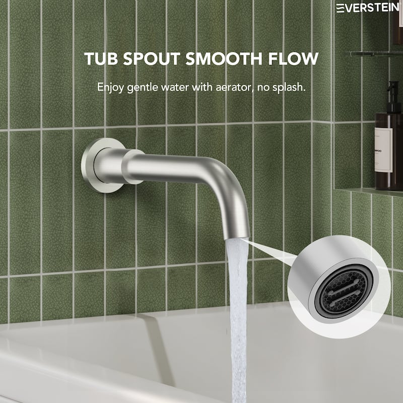 Pressure Balance 3-Functions Shower Head System 10" Shower Faucet Set with Tub Faucet Spout