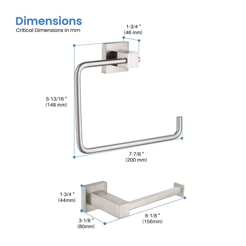 Cube 2-Piece Bathroom Hardware Set