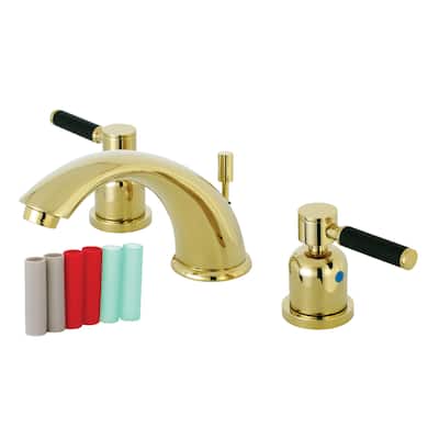 Kingston Brass Kaiser 8 in. Widespread Bathroom Faucet in Polished Brass