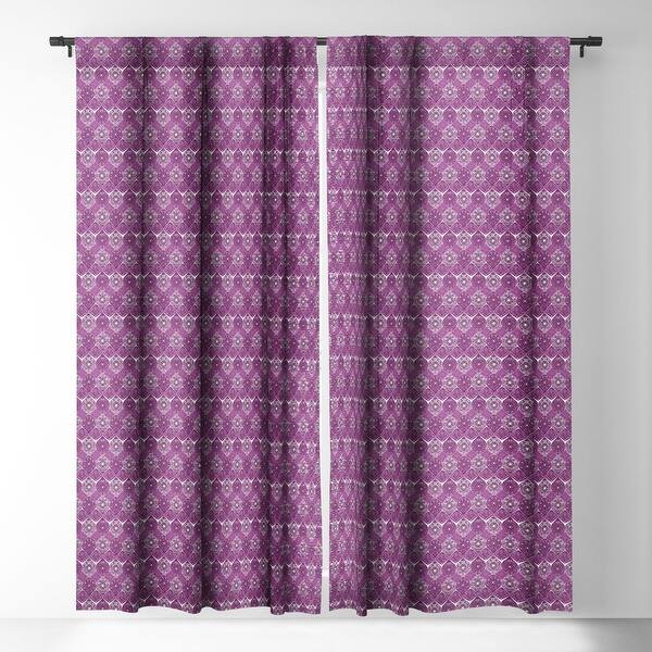 slide 1 of 3, Sharon Turner Saffreya Orchid Blackout Curtain Panel