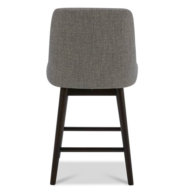 Spruce & Spring Hazel Upholstered Counter Height Swivel Barstool with Back