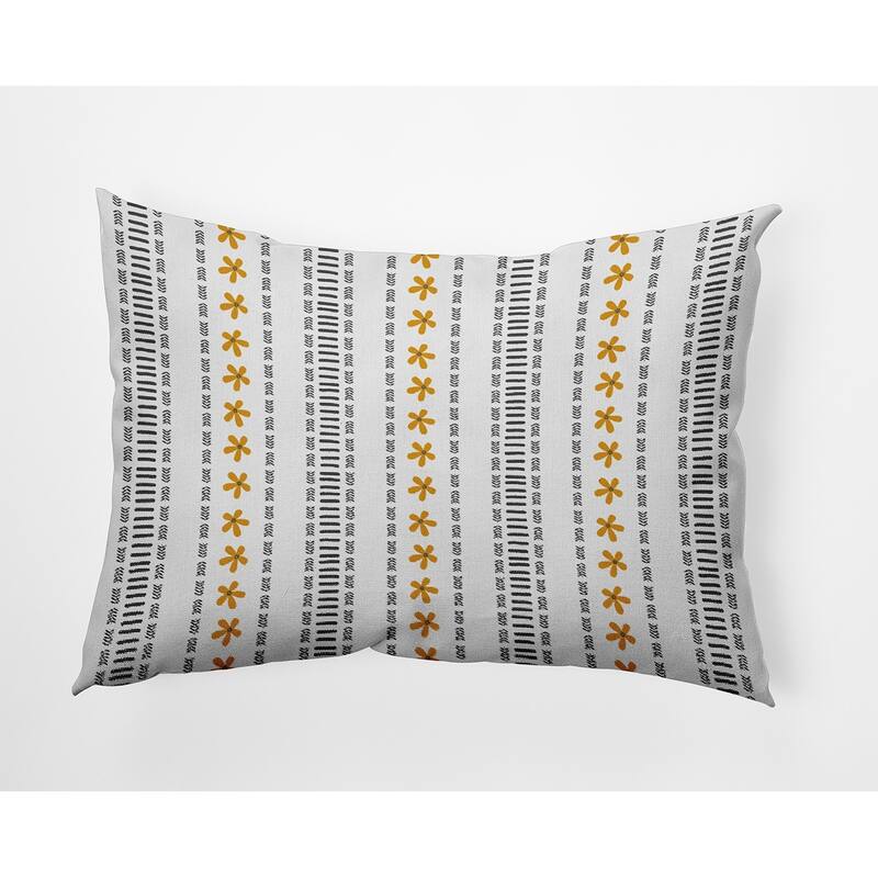 Dainty Stripes Decorative Throw Pillow - 14" x 20" - Mango