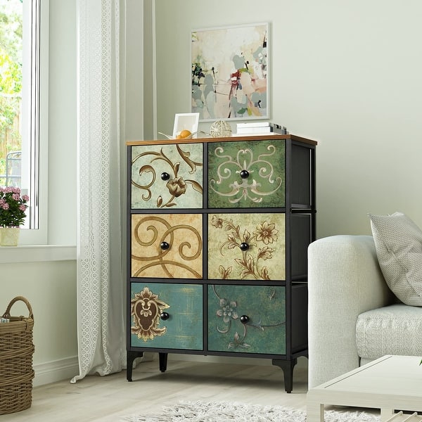 Dresser with 6 Drawers, Tall Storage Dresser for Bedroom, Modern Chest of  Drawers for Closet - Bed Bath & Beyond - 37316617