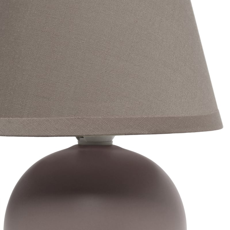 8.66" Petite Orb Lamp Two Pack Set w Matching Fabric Shade