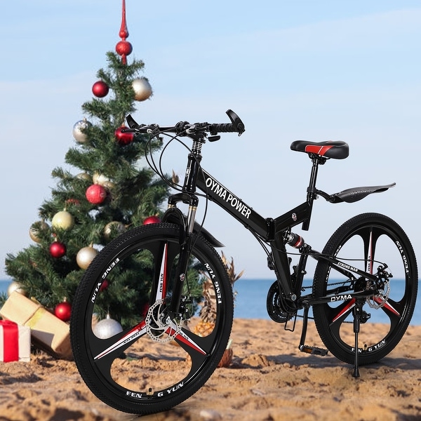Folding mountain bike 26in 21 speed hot sale bicycle full suspension mtb bikes