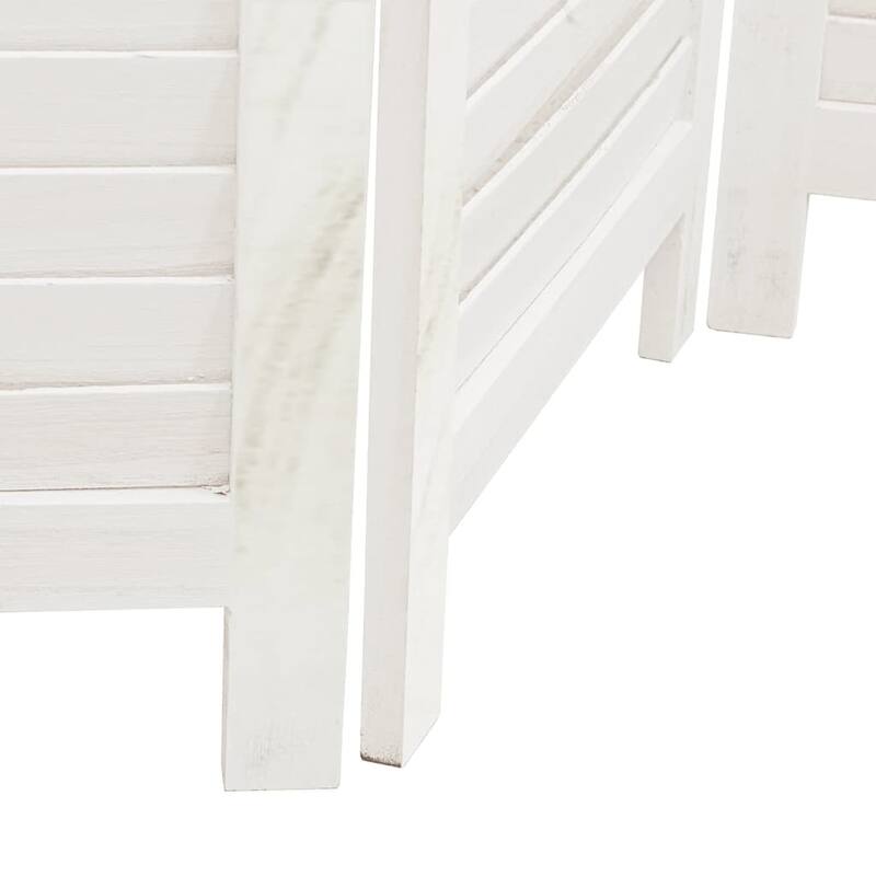 vidaXL Room Divider Privacy Screen Living Room White Solid Wood Paulownia