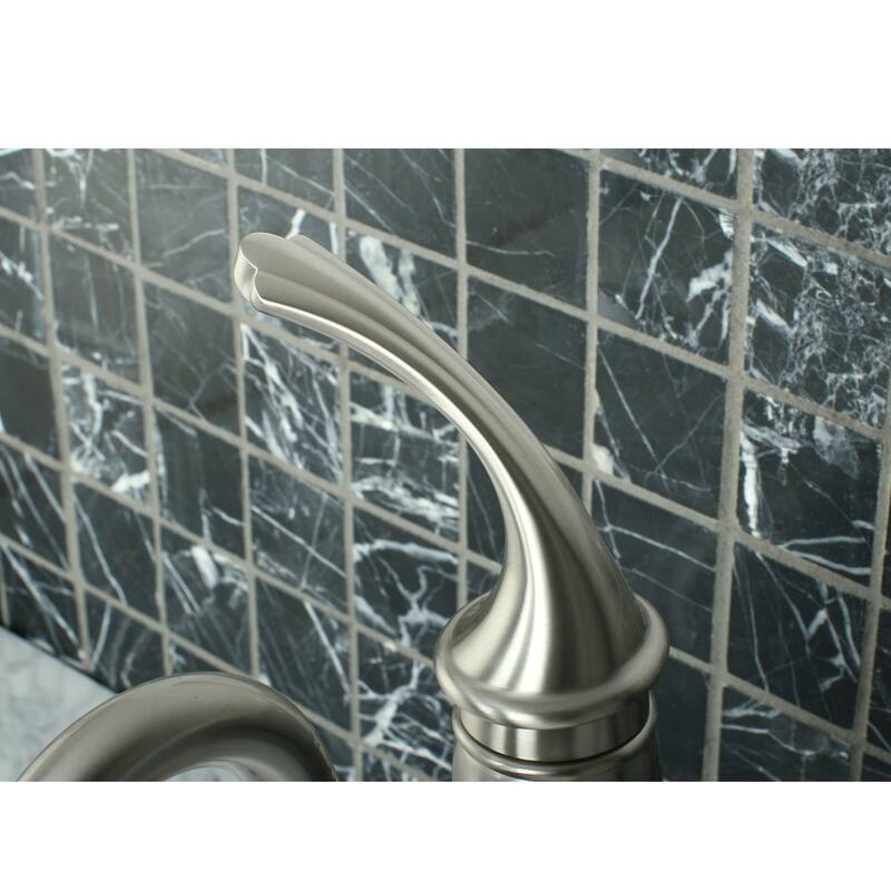 Kingston Brass Georgian Vessel Faucet with Deck Plate and Metal Lever