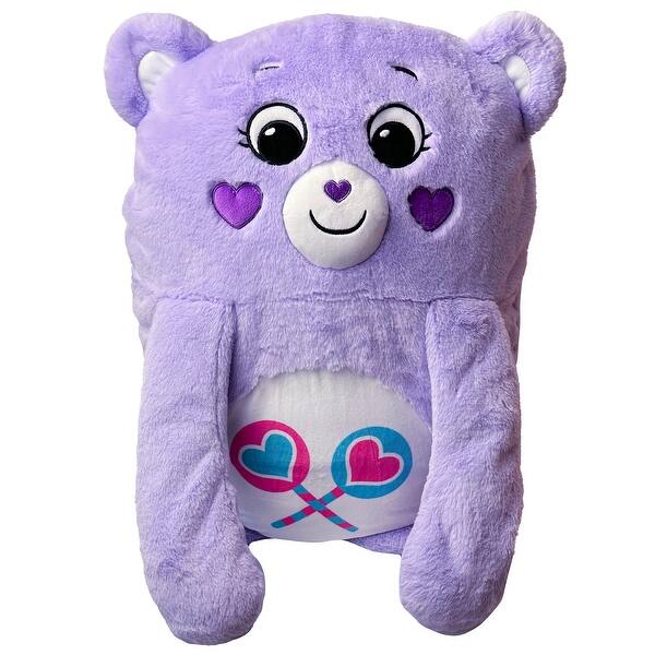 slide 2 of 6, Happy Nappers: Care Bears Pillow Pocket Pal - Share Bear Purple
