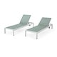 preview thumbnail 22 of 52, Cape Coral Outdoor Aluminum Chaise Lounge (Set of 2) by Christopher Knight Home - 77.56" D x 25.20" W x 11.80" H