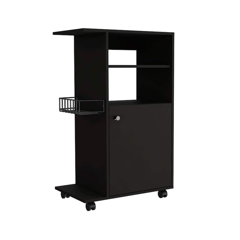 Kitchen Cart Kryot, Single Door Cabinet, Four Casters