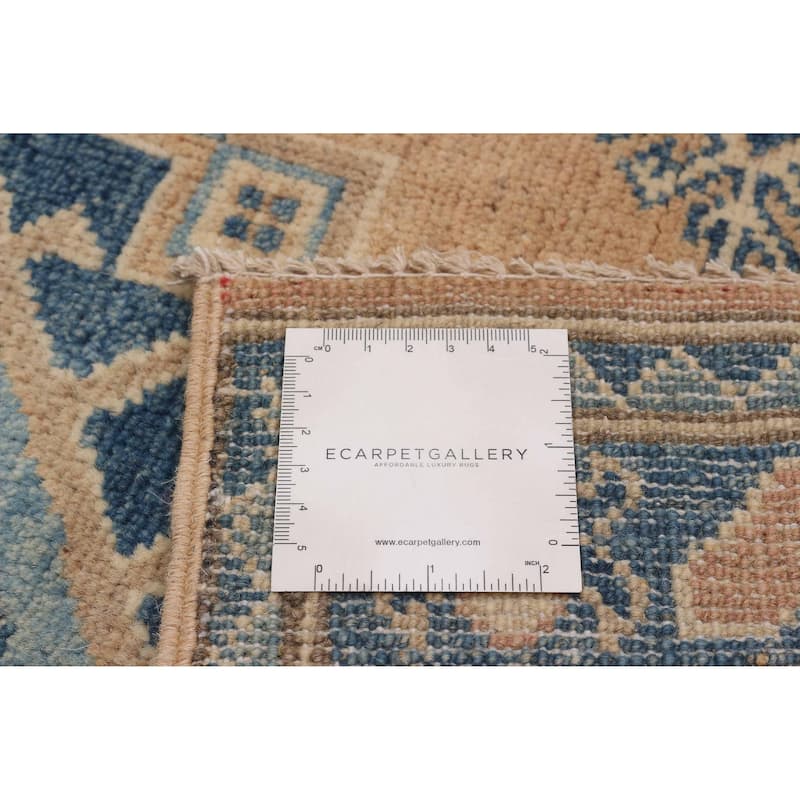 ECARPETGALLERY Hand-knotted Finest Ghazni Tan Wool Rug - 7'10 x 9'0
