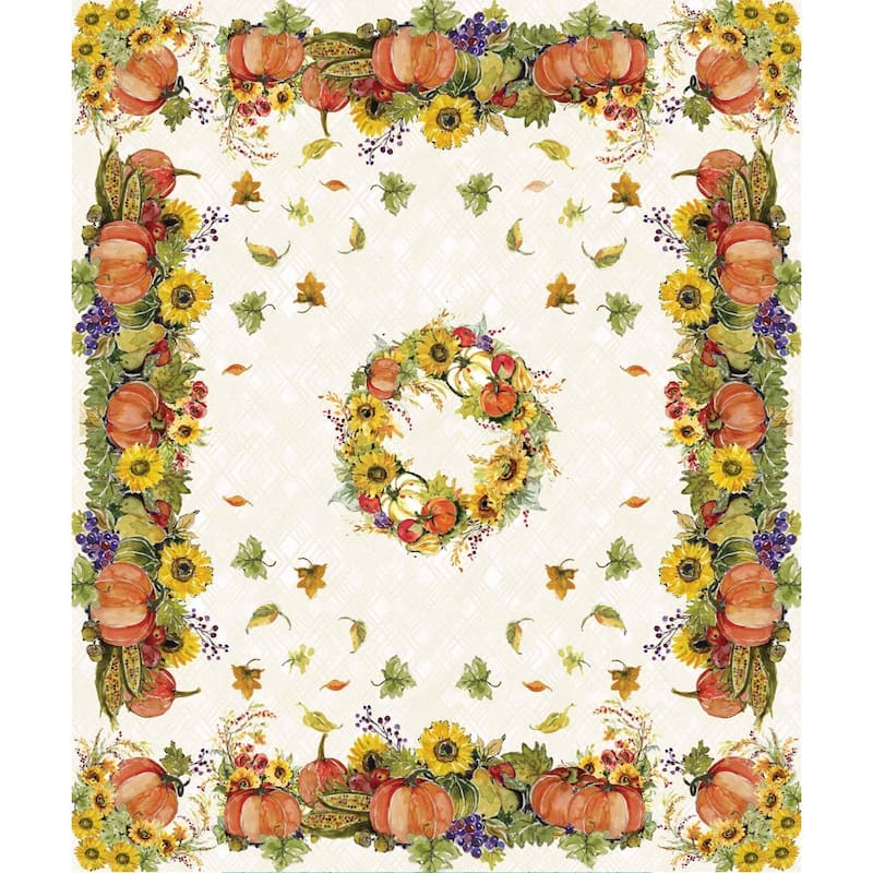 Laural Home Cornucopia Harvest Tablecloth - 70x84