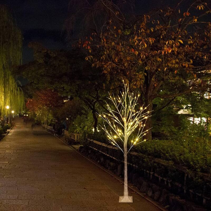 4-Ft 48-Light Artificial Christmas Snow Tree White - N/A