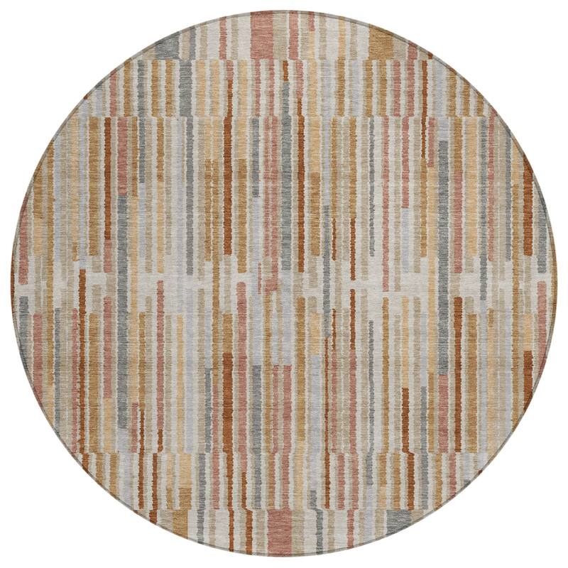 HomeRoots Striped Transitional Rectangle Outdoor Rug