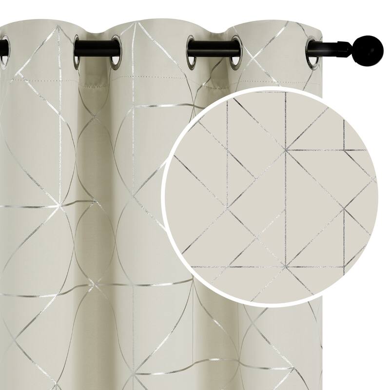 Pattern Curtain, Black Out Curtains for Bedroom Windows 2 Panel