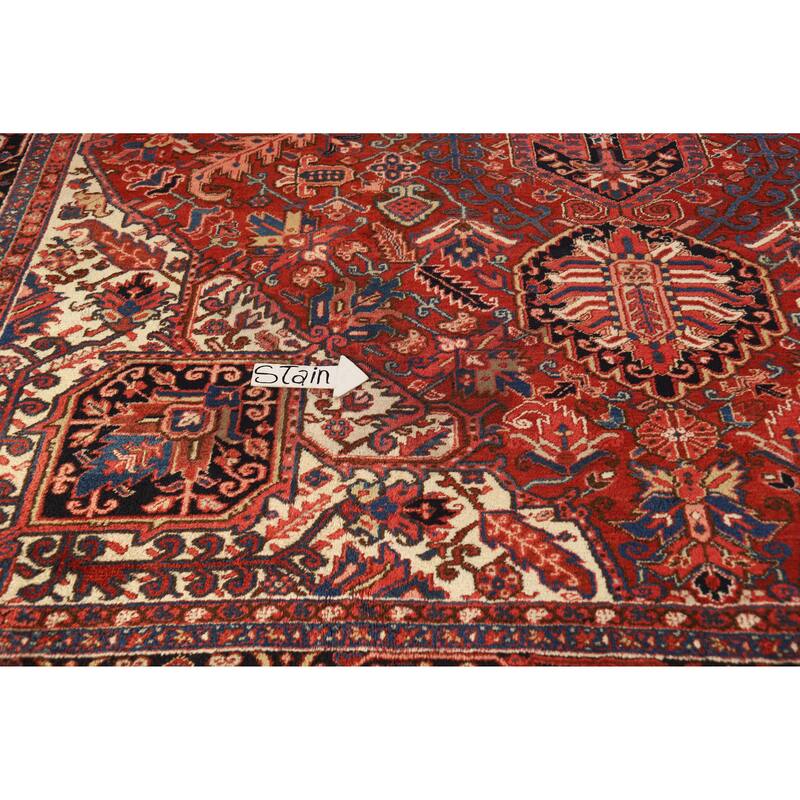 Hand Knotted Oriental 100% Wool Carpet Traditional Medallion Red Heriz Area Rug - 19' 3'' X 12' 0''