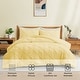 preview thumbnail 38 of 65, 3 Piece Reversible Pintuck Pinch Pleat Bohemia and Tufted Clipped Comforter Set
