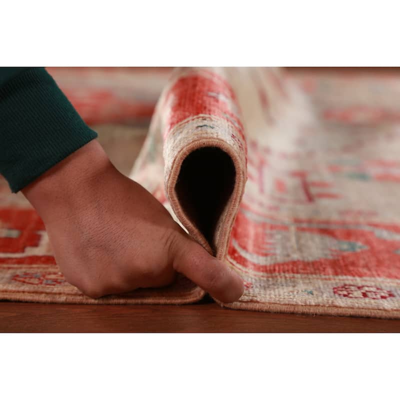 Vegetable Dye Heriz Serapi Oriental Area Rug Hand-Knotted Wool Carpet - 8'0"x 10'1"