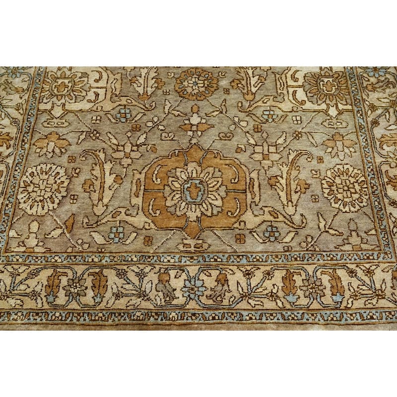 LoomBloom Gold Hand Knotted Turkish Oushak Wool Oriental Area Rug - 5' 1'' x 8'