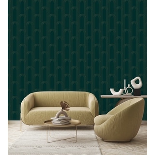 Dark Green and Gold Pattern Wallpaper Peel and Stick and Prepasted - On ...