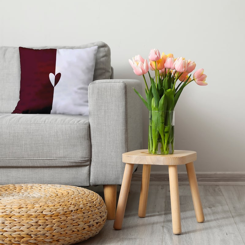 Modern Heart Valentines Day Accent Pillow